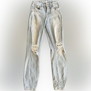 Good American distressed skinny jeans